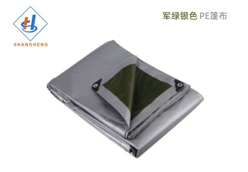 6×12米軍綠銀色pe防水篷布克重110g